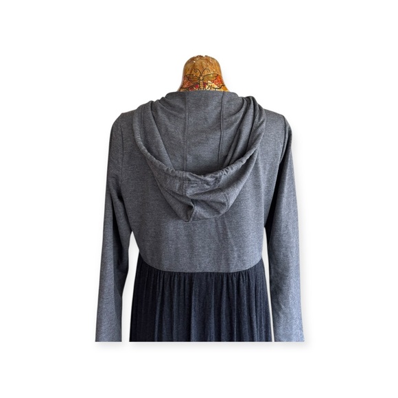 Monoreno dress zip front cover up medium  gray black - Picture 6 of 11